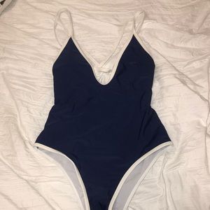 Blue One Piece Bathing Suit